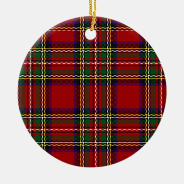 PixDezines clan stewart tartan Keramik Ornament (Vorne)