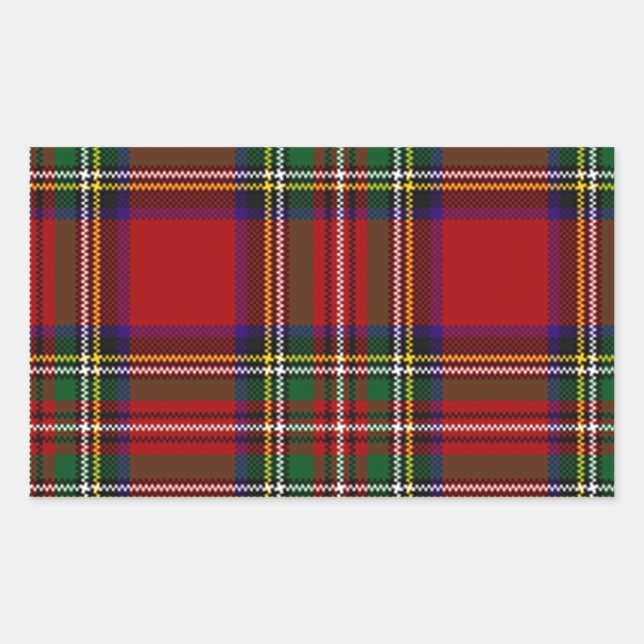 PixDezines clan stewart tartan Rechteckiger Aufkleber (Vorderseite)