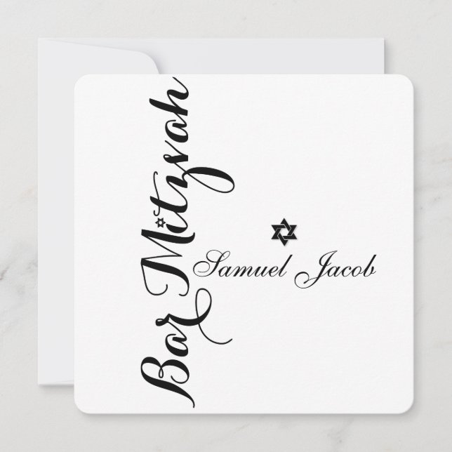 PixDezines Classic Bar Mitzvah/DIY Einladung (Vorderseite)