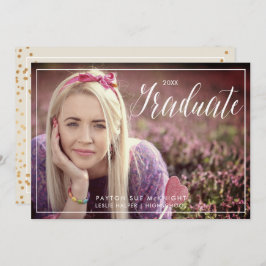 PixDezines Classy Imitats Gold Confetti Abschluss Einladung