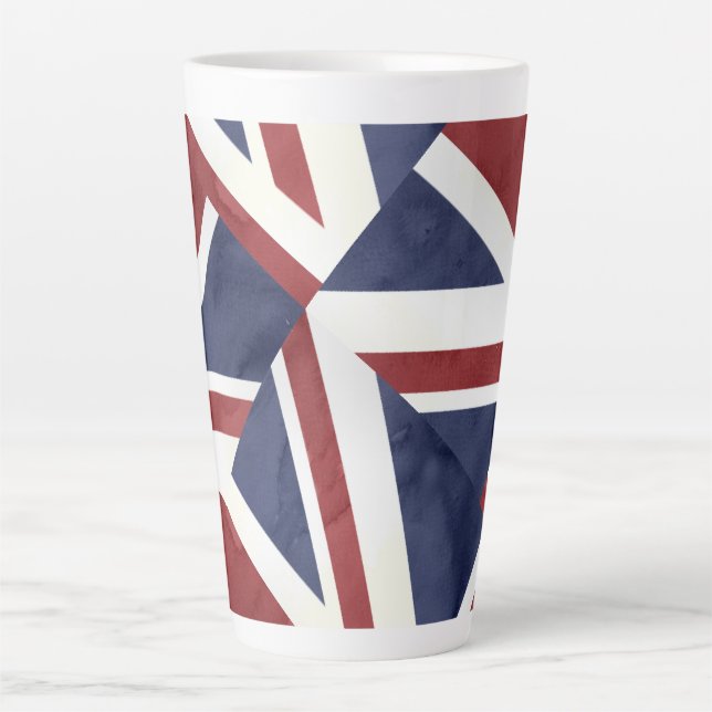 PixDezines Collage Union Jack Milchtasse (Vorderseite)