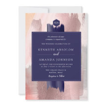 PixDezines Color Block Navy Rose Gold Silber