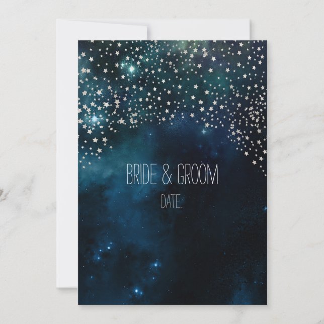 PixDezines Cosmic/NASA/Starry Night Einladung (Vorderseite)