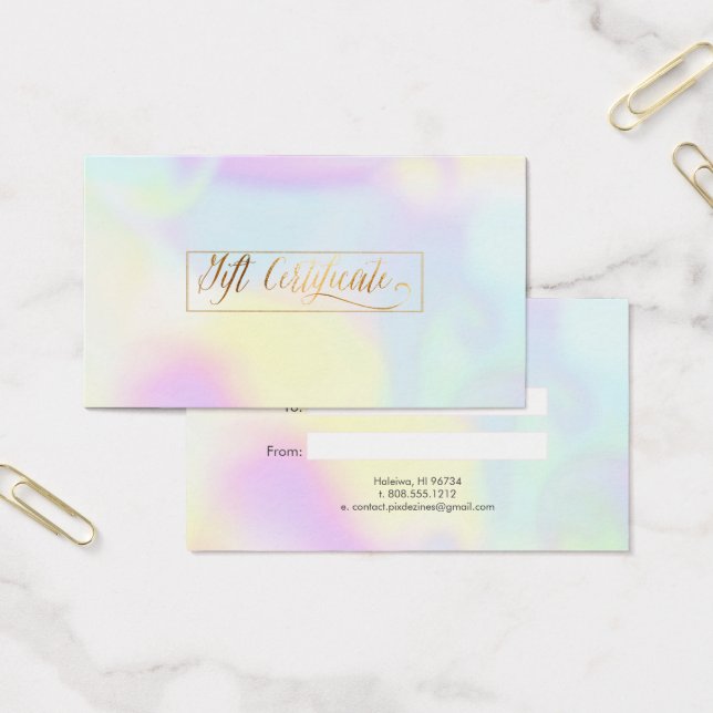 PixDezines Cotton Holographic Gift Cards (Büro)