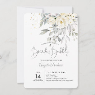 PixDezines Cream Rosen Eukalyptus Brunch+Bubbly Einladung