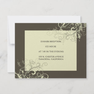 PixDezines Creme Wirbel + Grafit Einladung