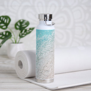PixDezines Crystal Clear Shoreline Beach Trinkflasche