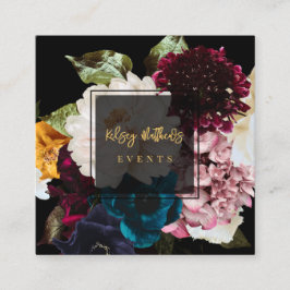 PixDezines Dark Moody-Blume Quadratische Visitenkarte