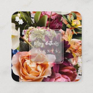 PixDezines Dark Moody-Blume Quadratische Visitenkarte
