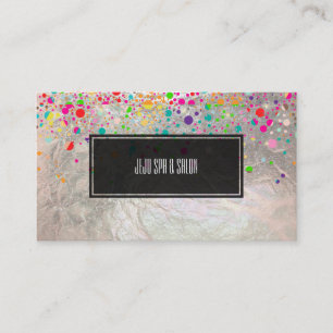 PixDezines dazzled/Regenbogen/Faux Silberfolie Visitenkarte