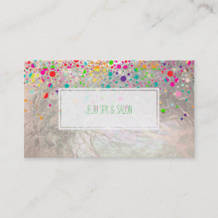 PixDezines dazzled/Regenbogen/Faux Silberfolie Visitenkarte