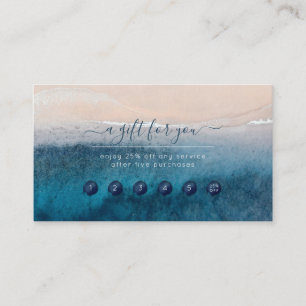 PixDezines Deep Blue Sea Beach Reward Card Visitenkarte