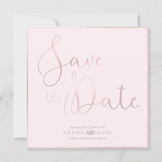 PixDezines DELICATE LIEBE BLUSH PINK DIY HINTERGRU Save The Date (Vorderseite)