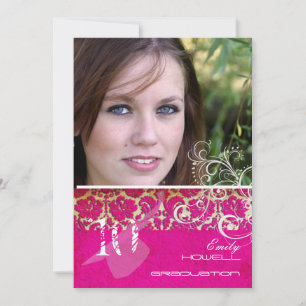 PixDezines Desiree Damask/Vintag/Wirbel Einladung