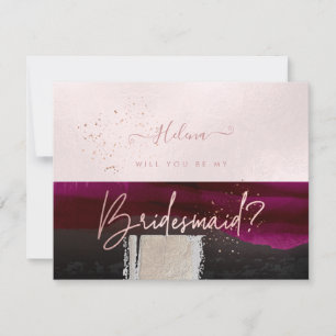 PixDezines Dhalia Red Blush Wirst du .. Brautjungf Einladung