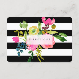 PixDezines Directions Floral Mitzvah/DIY bckgrnd Begleitkarte