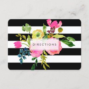PixDezines Directions Floral Mitzvah/DIY bckgrnd Begleitkarte
