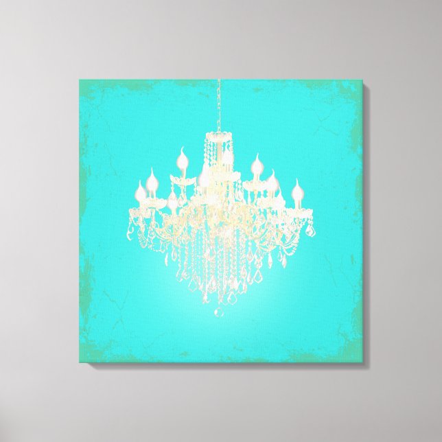 PixDezines DIY Background/Crystal Chandelier Leinwanddruck (Vorderseite)