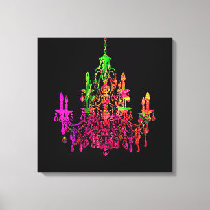 PixDezines DIY Bckgrnd/Murano Glass Chandelier Leinwanddruck