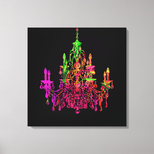 PixDezines DIY Bckgrnd/Murano Glass Chandelier Leinwanddruck
