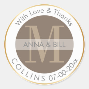 PixDezines DIY Color/Cocoa/Vielen Dank Runder Aufkleber