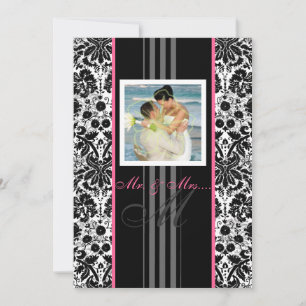 PixDezines diy Ereignis+cololor. Monogrammdamast Einladung