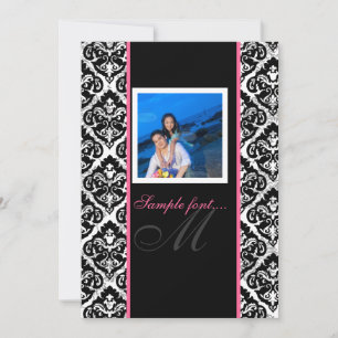 PixDezines diy-Ereignis. monogramm Olivia-Damast Einladung