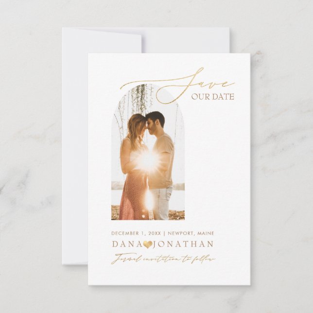 PixDezines DIY-Farbbogenrahmen Save The Date (Vorderseite)