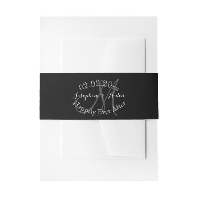 PixDezines DIY Farbe/Monogramm Einladungsbanderole (Vorderseite Beispiel)