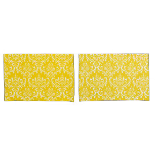 PixDezines DIY Farbe/Rossi Damask/Gelb Sonnenblume Kissenbezug