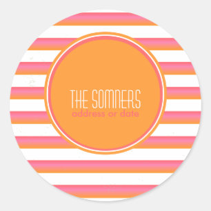 PixDezines DIY Farben, Süßigkeiten Streifen, Runder Aufkleber