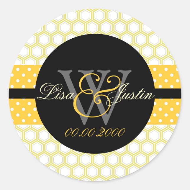 PIxDezines DIY-Farben, Waben Runder Aufkleber (Vorderseite)