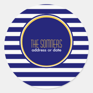 PixDezines DIY-Farben, weiße Streifen, Runder Aufkleber