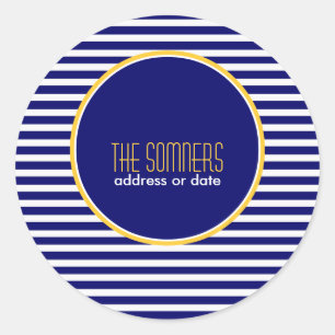 PixDezines DIY-Farben, weiße Streifen, Runder Aufkleber