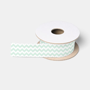 PixDezines DIY Farbregelbare Minzgrün Zickzack Satinband