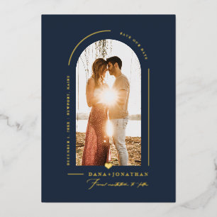 PixDezines DIY Farbskizze Blauer Pfeil Rett Datum Folieneinladung