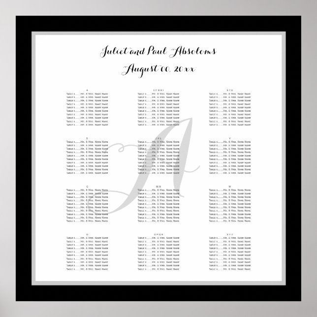 PixDezines DIY-Farbtabelle/schlichte Sitzplakette Poster (Vorne)