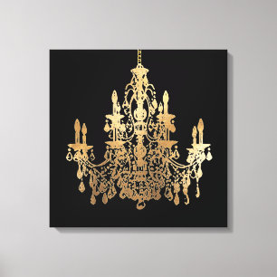 PixDezines DIY Hintergrund/Imitate Gold Kronier Leinwanddruck