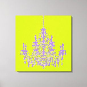 PixDezines DIY Hintergrund/lila Kristalllüster Leinwanddruck
