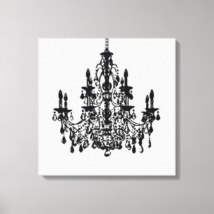 PixDezines DIY Hintergrund/Schwarzer Lüster Leinwanddruck