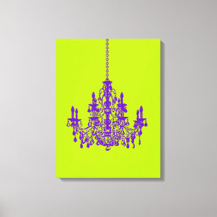 PixDezines DIY Hintergrund/Violetter Kronleuchter Leinwanddruck