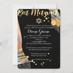 PixDezines DIY Hintergrundfarbe/Talit/Mitzvah Einladung