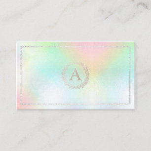 PixDezines DIY-Imitate Silver Monogram Holographis Visitenkarte