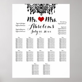 PixDezines DIYColor/Kronleuchter/Seating Chart Poster