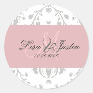 PixDezines dolcé Damast-DIY-Farbe Runder Aufkleber