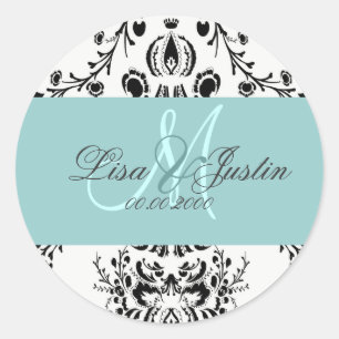 PixDezines dolcé Damast-DIY-Farbe Runder Aufkleber