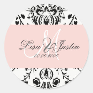 PixDezines dolcé Damast DIY-Farbe Runder Aufkleber