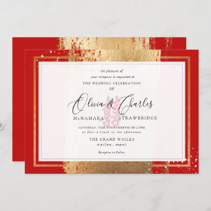 PixDezines Doppeltes Glück, Imitate Gold Einladung