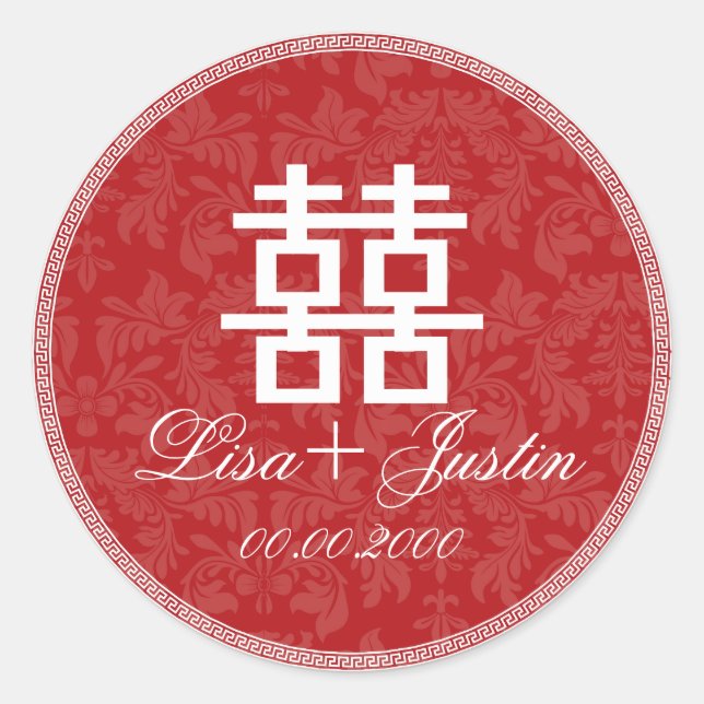 PixDezines doppeltes Glück Runder Aufkleber (Vorderseite)