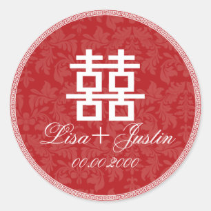 PixDezines doppeltes Glück Runder Aufkleber